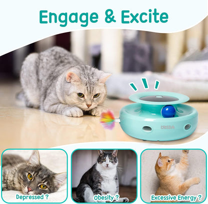 Robin Egg Blue 2-in-1 interactive cat toy — view 4