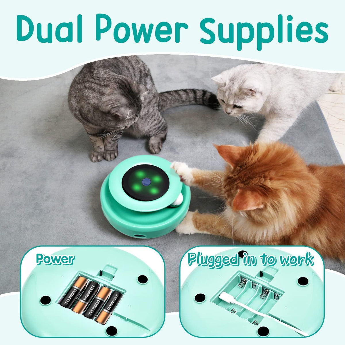 Robin Egg Blue 2-in-1 interactive cat toy — view 6