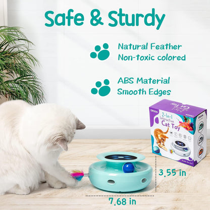 Robin Egg Blue 2-in-1 interactive cat toy — view 3